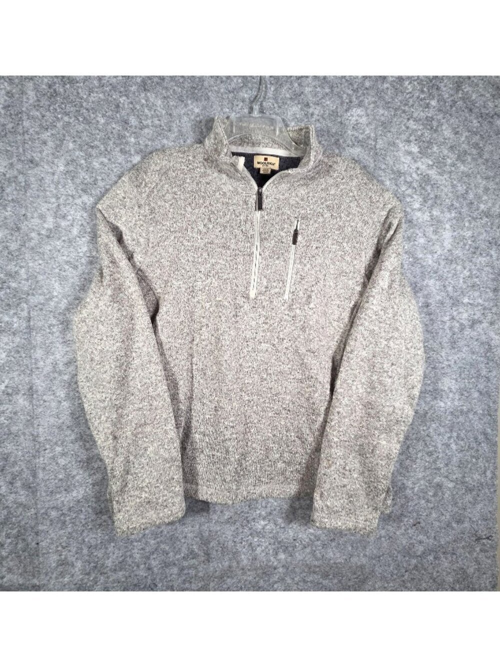 Woolrich Men's Long Sleeve 1/4 Zip Gray Pullover Sweatshirt Size XL